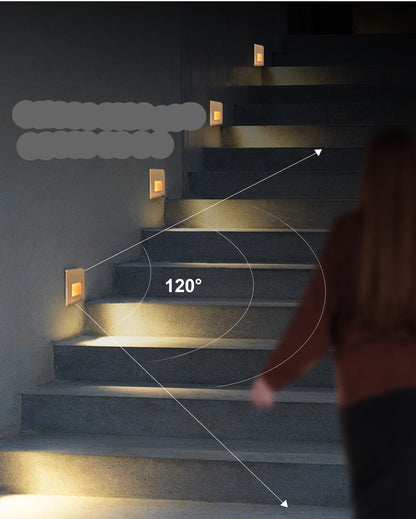 Inbouwspot voor Trappen met Bewegingssensor en Vier Kleuropties