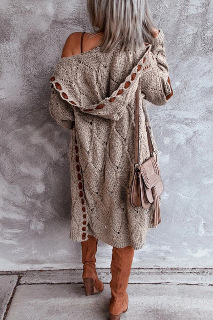Oversized Gehaakte Cardigan Zacht en Luchtig Bohemian Stijl