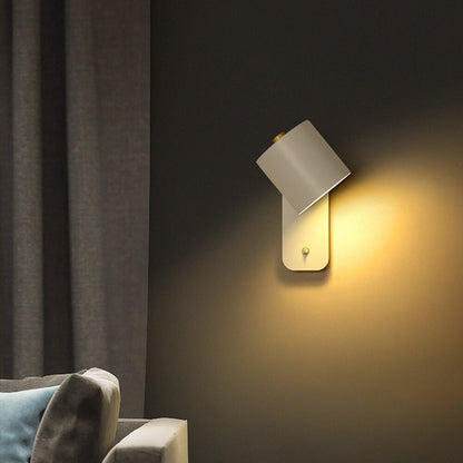 Wandlamp Led Metaal Draaibaar Schakelaar Wit Grijs Groen Slaapkamer Woonkamer Gang Modern