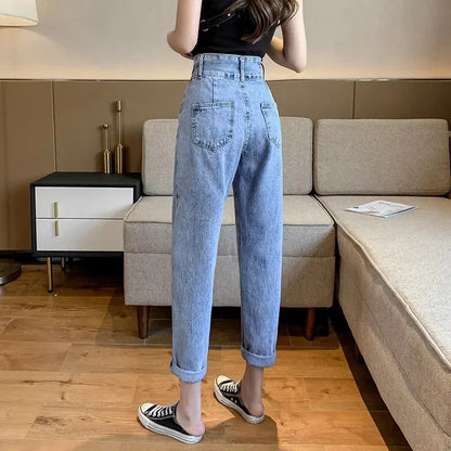 Hoge Bil Zomerjeans voor Vrouwen Retro Stijl