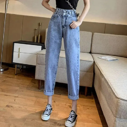 Hoge Bil Zomerjeans voor Vrouwen Retro Stijl