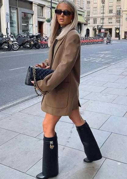 Vegan Laarzen voor Dames van Synthetisch Leer - Elegante Stijl