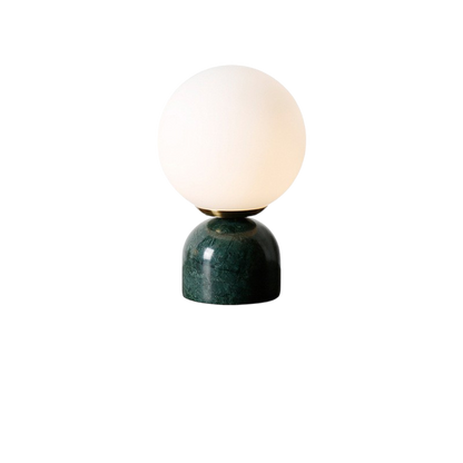Hindsa Tafellamp Marmer Glas Ø15xH9 Warm Licht 3000K Tafellamp Nachtkastje Woonkamer Design Verlichting Minimalistisch Scandinavisch