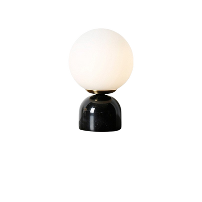 Hindsa Tafellamp Marmer Glas Ø15xH9 Warm Licht 3000K Tafellamp Nachtkastje Woonkamer Design Verlichting Minimalistisch Scandinavisch