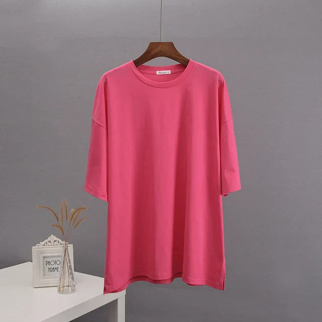 Vrouwen T-shirt Oversized Zomer Katoen Comfortabel