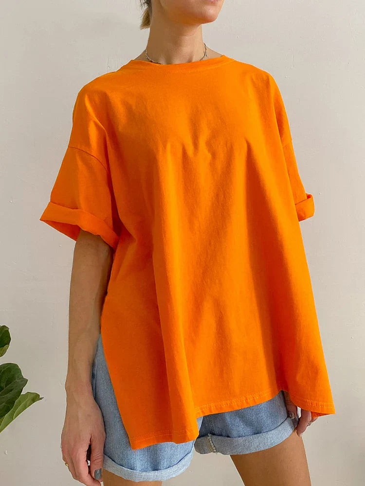 Vrouwen T-shirt Oversized Zomer Katoen Comfortabel