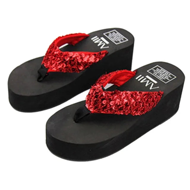 Stijlvolle Zomer Slippers Hoge Hak Comfortabel - StudioMarella