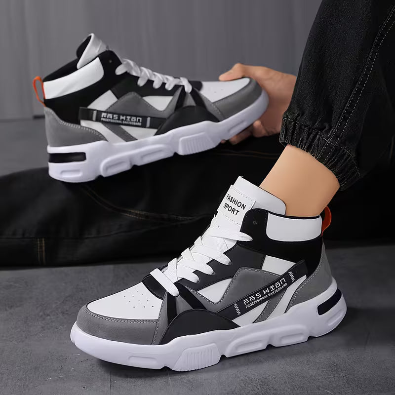 Hoge Sneakers met Antislip Zool en Vetersluiting Comfortabel - StudioMarella