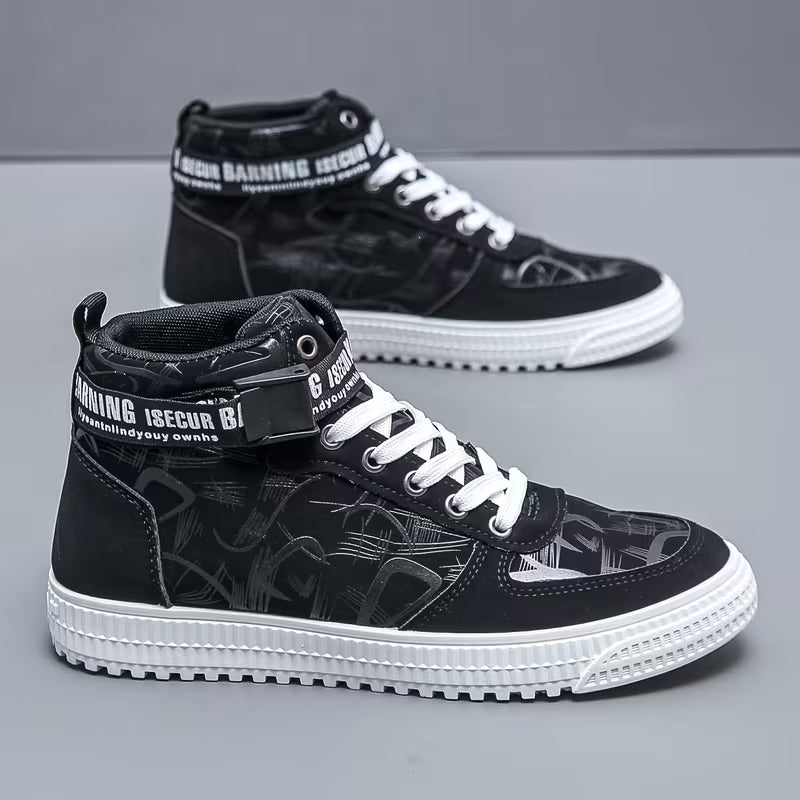 Hoge Sneakers met Grafisch Patroon en Vetersluiting - StudioMarella