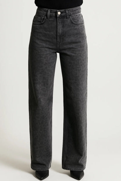 Dames Jeans Hoge Taille Rechte Pijp Comfortabel Dagelijks - StudioMarella