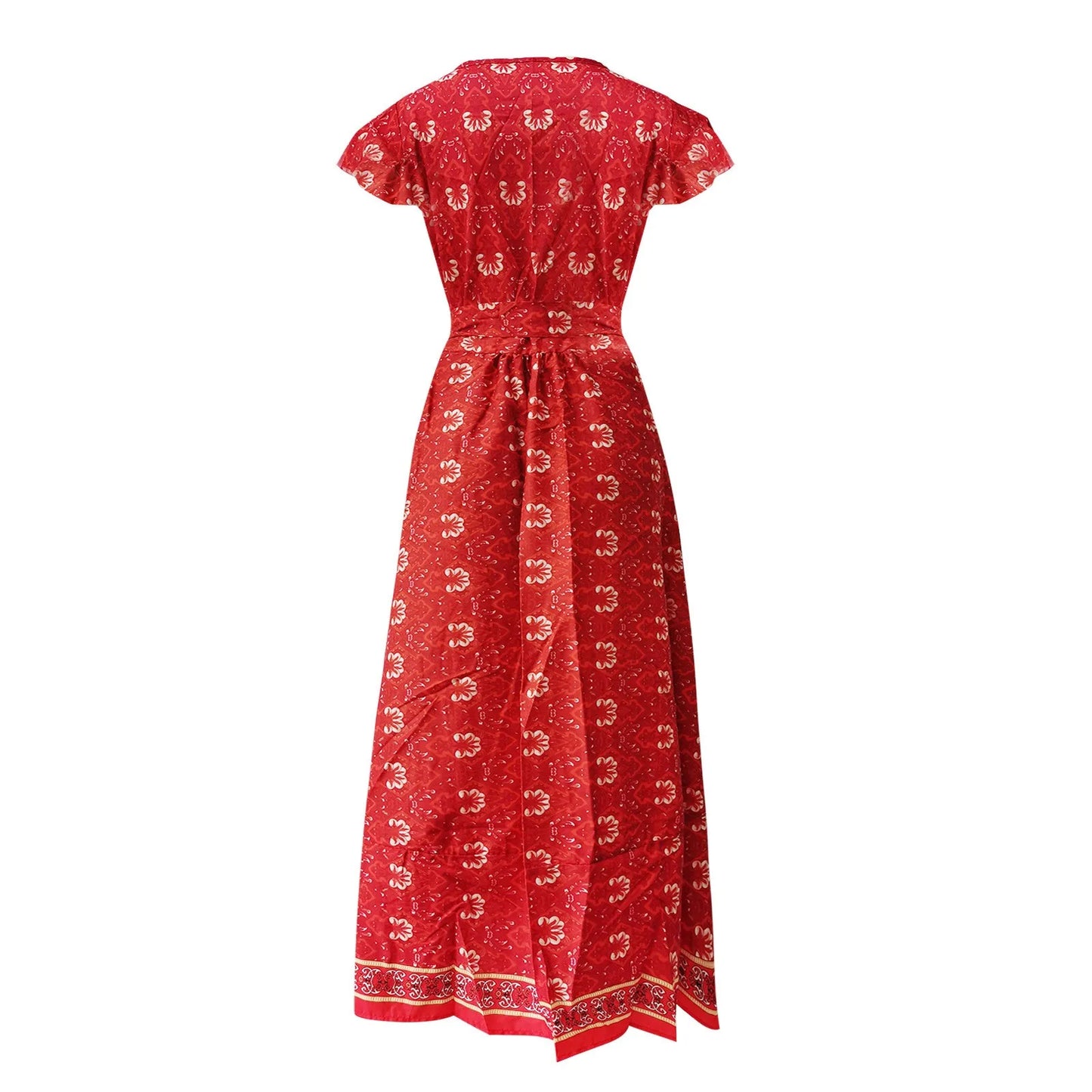 Zomerjurk voor Dames met V-Hals en Plissyrok