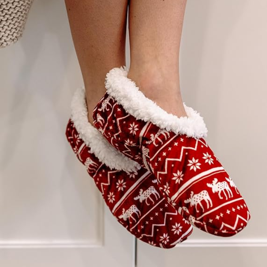 Holly Dames Slofsokken | Zachte Fleece, Antislip 1