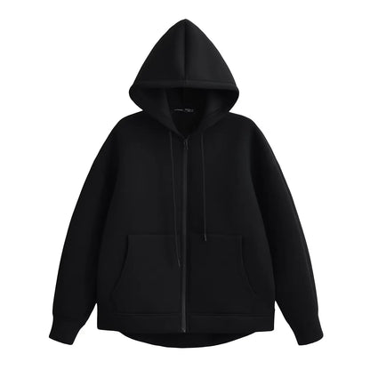 Dames Winterjas Grijze Lange Capuchon Ritsjas Comfortabel - StudioMarella