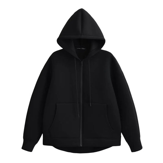 Dames Winterjas Grijze Lange Capuchon Ritsjas Comfortabel - StudioMarella