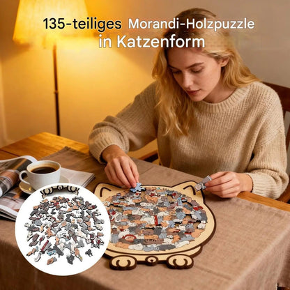 Houten Kattenpuzzel 135 Stukjes – Mooi Decoratief Legpuzzel voor Ontspanning en Interieur