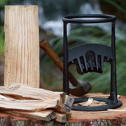 Handmatige Houtsplijter Gietijzer 27cm voor Haardhout en Camping