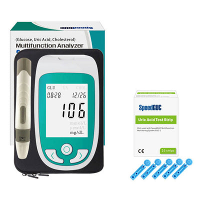 Multifunctionele Gezondheidsmeter 3-in-1 Thuistester Cholesterol Glucosewaarde Urinezuur Digitale Bloedsuikermeter Snelle Zelftest