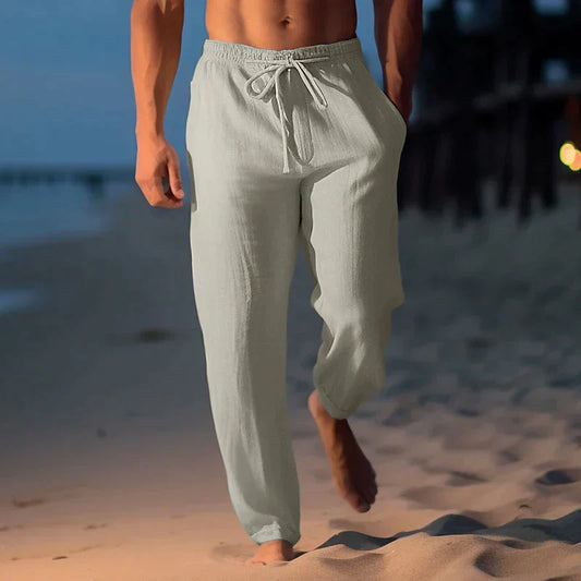 Lichte Linnen Broek Heren Zomer Comfortabel - StudioMarella