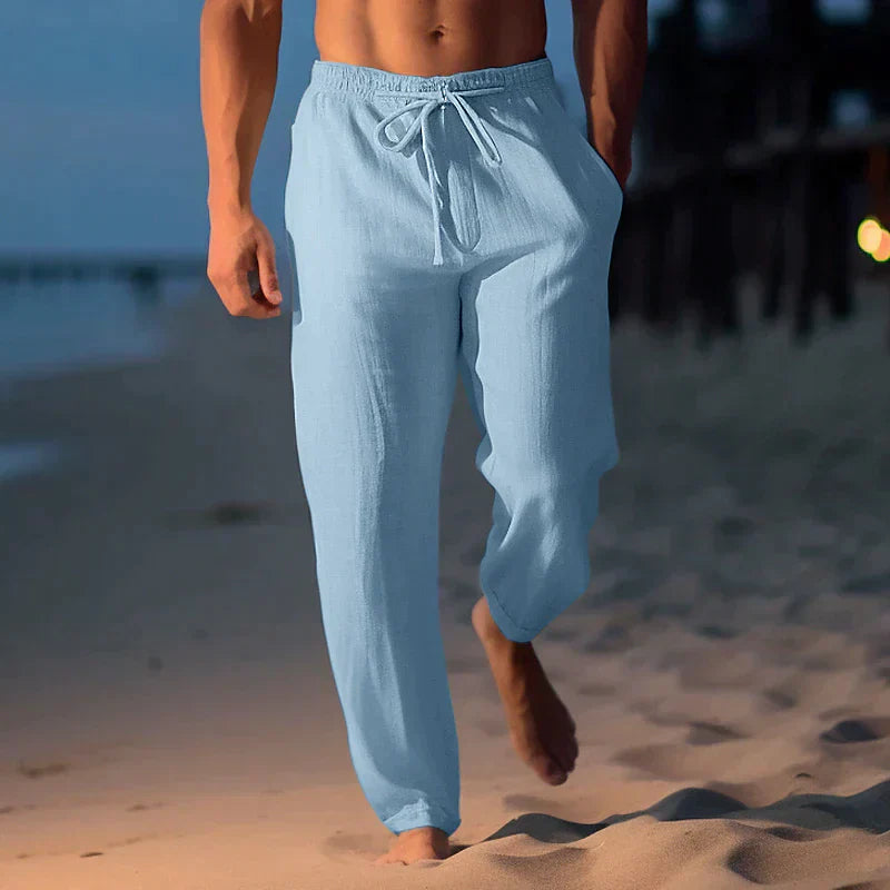 Lichte Linnen Broek Heren Zomer Comfortabel