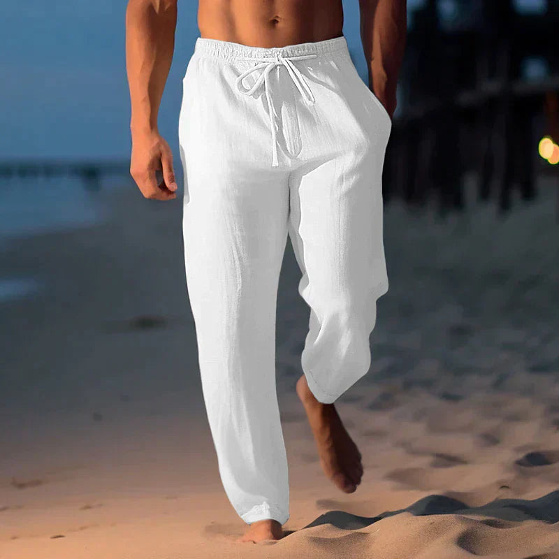 Lichte Linnen Broek Heren Zomer Comfortabel
