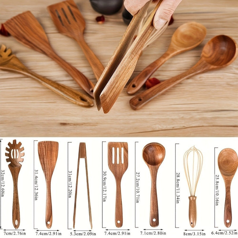 Sansoti | Luxe Houten Keukengerei Set (7-delig)