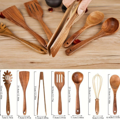 Sansoti | Luxe Houten Keukengerei Set (7-delig)