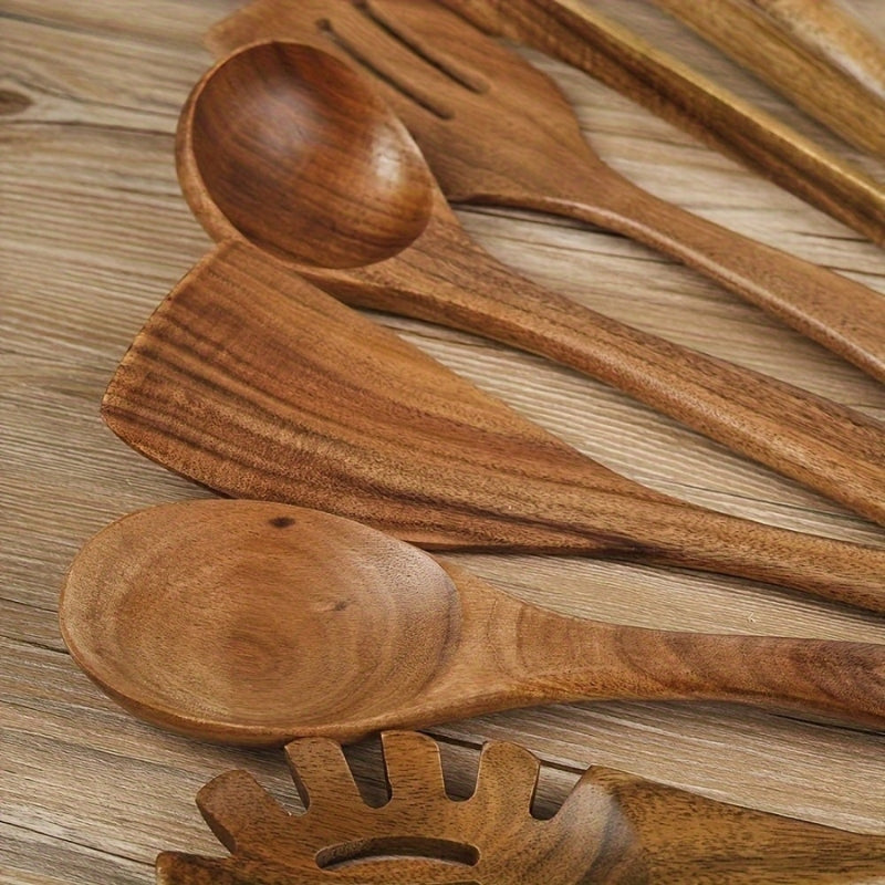 Sansoti | Luxe Houten Keukengerei Set (7-delig)
