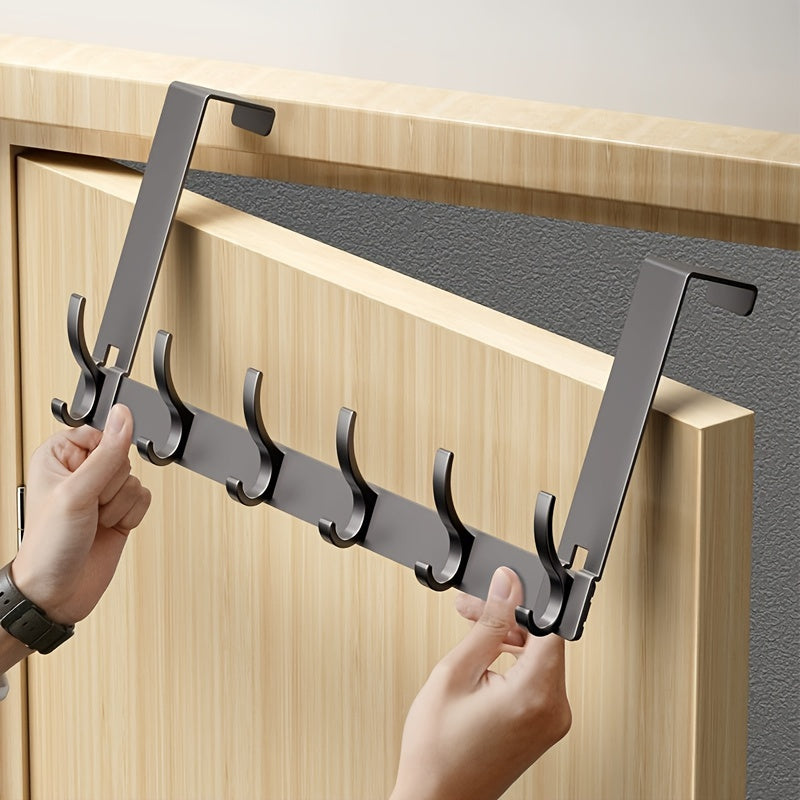 Deurkapstok Aluminium 39cm Zwart Over Deur Kapstok Jassen Handdoeken Kapstokhaak Zonder Boren Ruimtebesparend Organizer