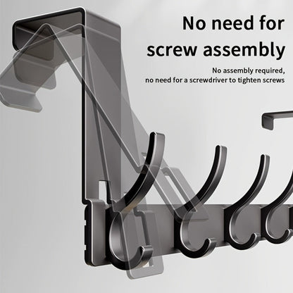 Deurkapstok Aluminium 39cm Zwart Over Deur Kapstok Jassen Handdoeken Kapstokhaak Zonder Boren Ruimtebesparend Organizer