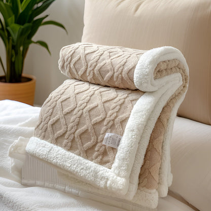 Fleecedeken Tweezijdig Polyester Grijs Wit Bank Bed Warm Deken 100x150 150x200 200x230 cm Zacht Plaid Winterdeken Sherpa Deken