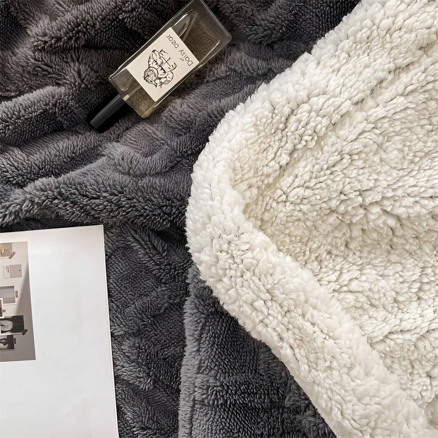 Fleecedeken Tweezijdig Polyester Grijs Wit Bank Bed Warm Deken 100x150 150x200 200x230 cm Zacht Plaid Winterdeken Sherpa Deken