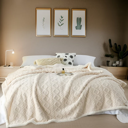 Fleecedeken Tweezijdig Polyester Grijs Wit Bank Bed Warm Deken 100x150 150x200 200x230 cm Zacht Plaid Winterdeken Sherpa Deken