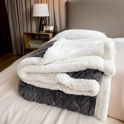Fleecedeken Tweezijdig Polyester Grijs Wit Bank Bed Warm Deken 100x150 150x200 200x230 cm Zacht Plaid Winterdeken Sherpa Deken