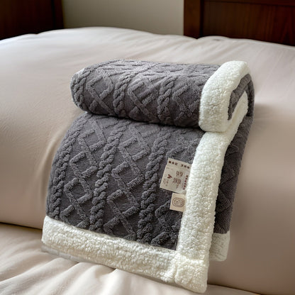 Fleecedeken Tweezijdig Polyester Grijs Wit Bank Bed Warm Deken 100x150 150x200 200x230 cm Zacht Plaid Winterdeken Sherpa Deken