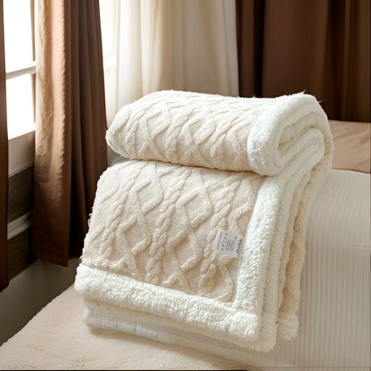 Fleecedeken Tweezijdig Polyester Grijs Wit Bank Bed Warm Deken 100x150 150x200 200x230 cm Zacht Plaid Winterdeken Sherpa Deken
