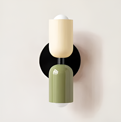 Wandlamp Metaal Kunststof Dubbelzijdig Rood Beige Wandverlichting Binnen LED E27 Slaapkamer Woonkamer Design Lamp