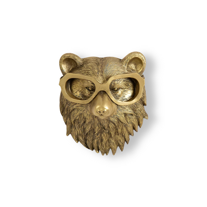 Wandhaak Dierenkop Goud Kapstokhaak Decoratie Wand Resin