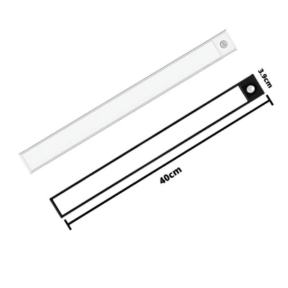 LED Kastverlichting Bewegingssensor Oplaadbaar Aluminium Wit 20 30 40 cm Kast Lamp Draadloos Onderkast Verlichting
