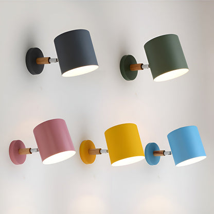 Wandlamp Metaal Hout Roze Verstelbaar 13x14 cm E27 Binnenverlichting Slaapkamer Kinderkamer Bedlamp Scandinavisch