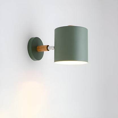 Wandlamp Metaal Hout Roze Verstelbaar 13x14 cm E27 Binnenverlichting Slaapkamer Kinderkamer Bedlamp Scandinavisch