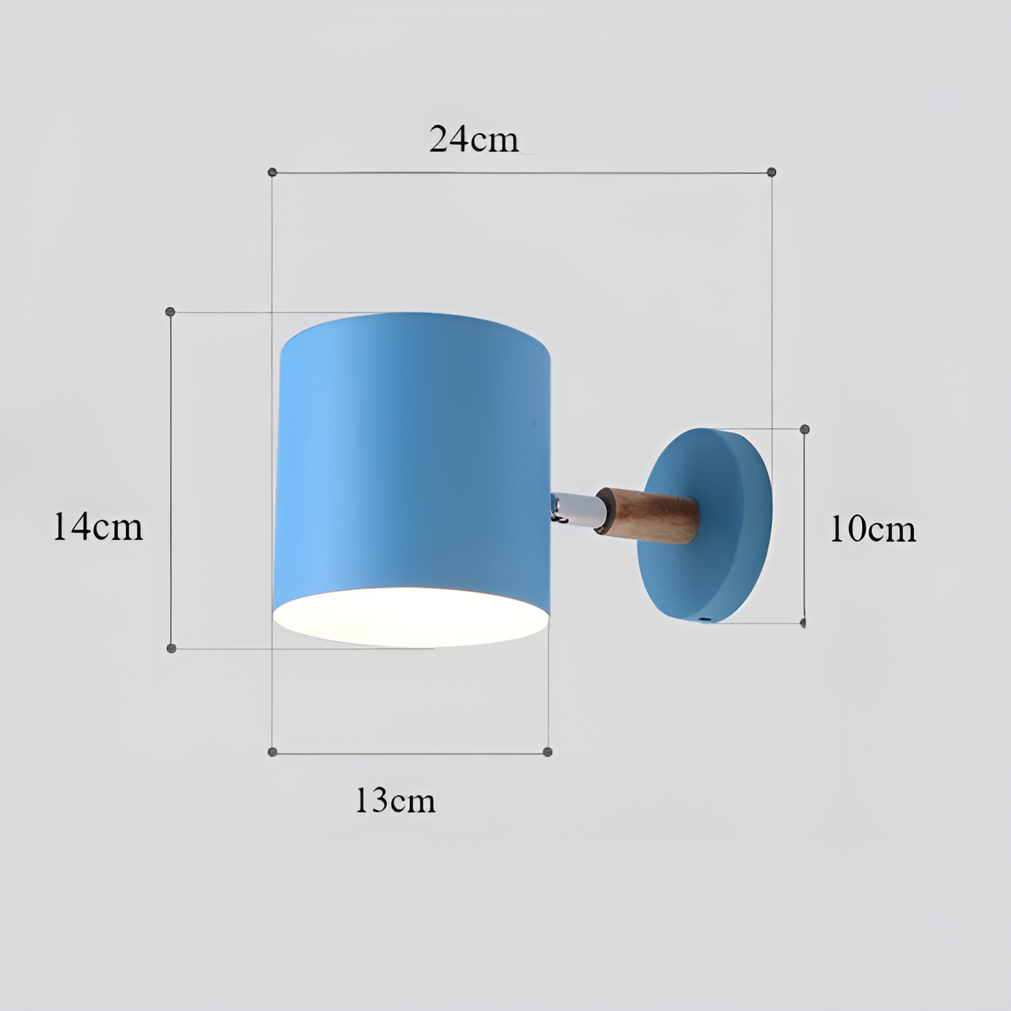 Wandlamp Metaal Hout Roze Verstelbaar 13x14 cm E27 Binnenverlichting Slaapkamer Kinderkamer Bedlamp Scandinavisch