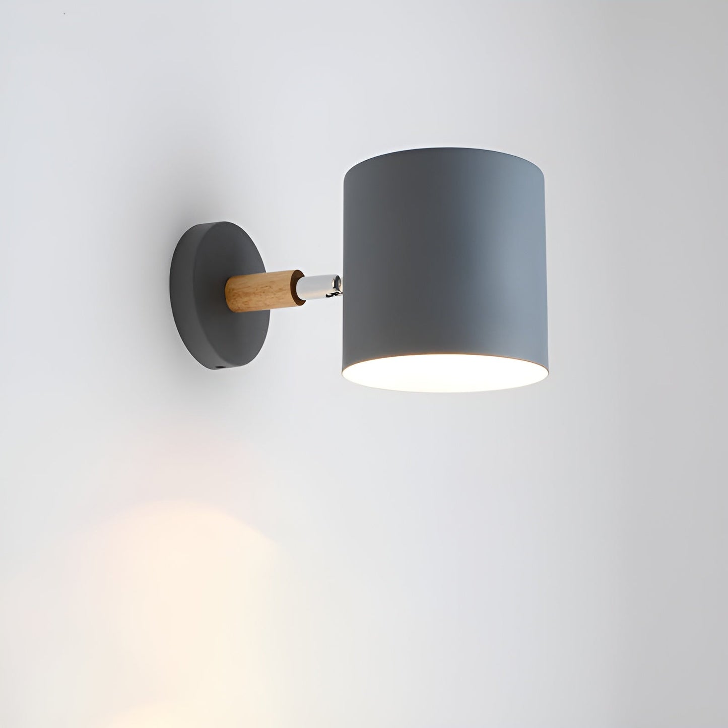 Wandlamp Metaal Hout Roze Verstelbaar 13x14 cm E27 Binnenverlichting Slaapkamer Kinderkamer Bedlamp Scandinavisch