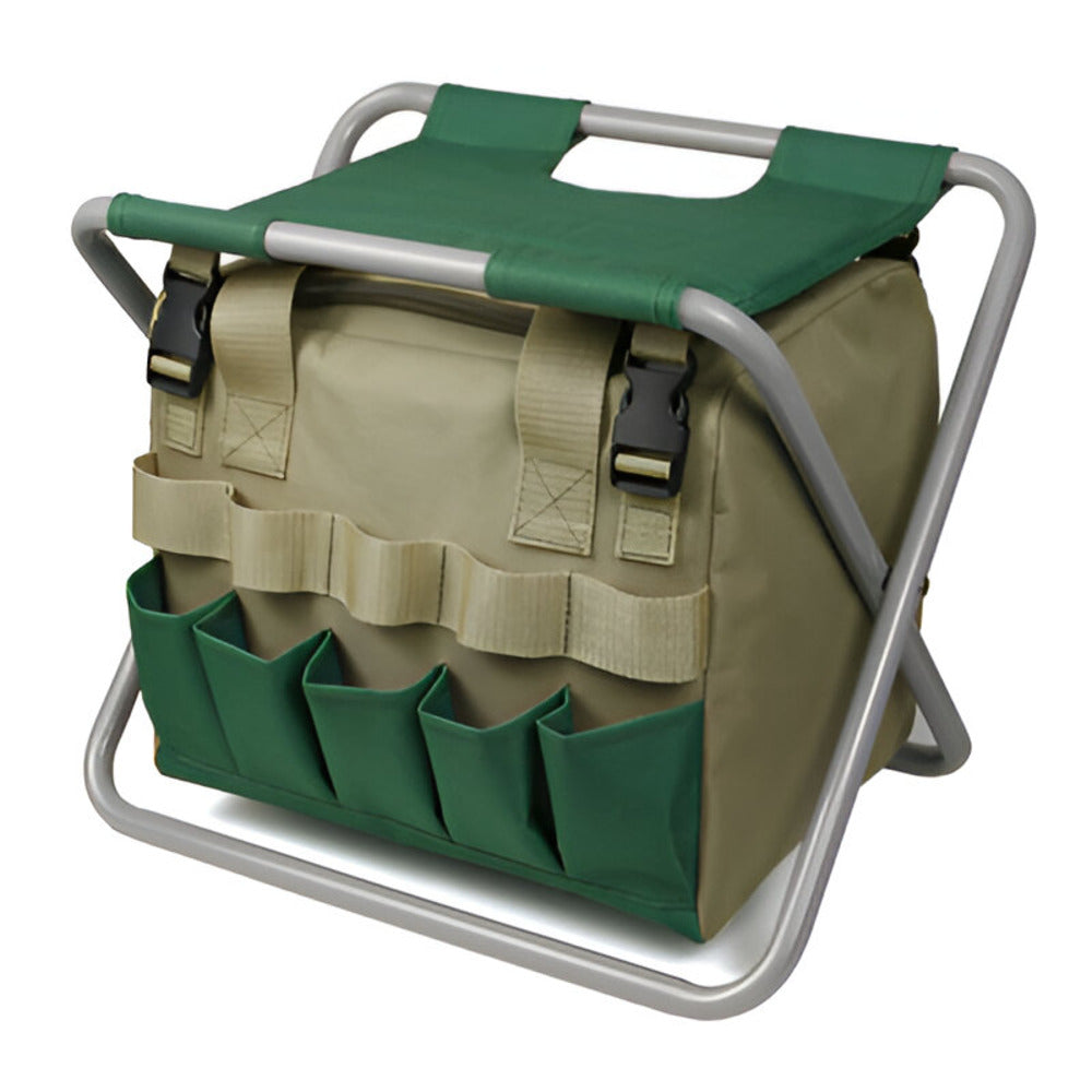 Tuin Gereedschap Set 6 Delig Met Opvouwbare Kruk En Tas