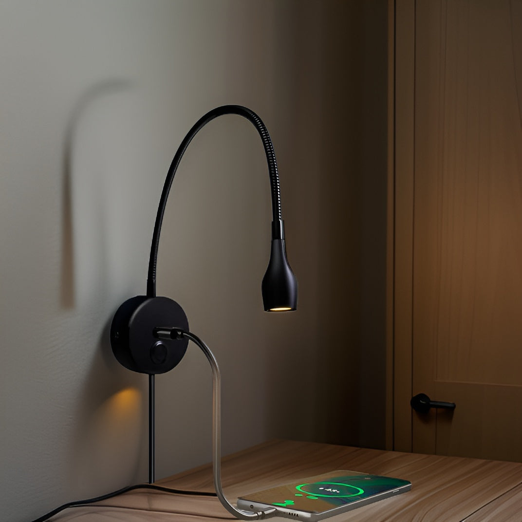 Dimbare Wandlamp met Flexibele Zwanenhals – LED Leeslamp met Touchbediening