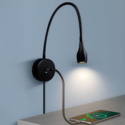 Dimbare Wandlamp met Flexibele Zwanenhals – LED Leeslamp met Touchbediening