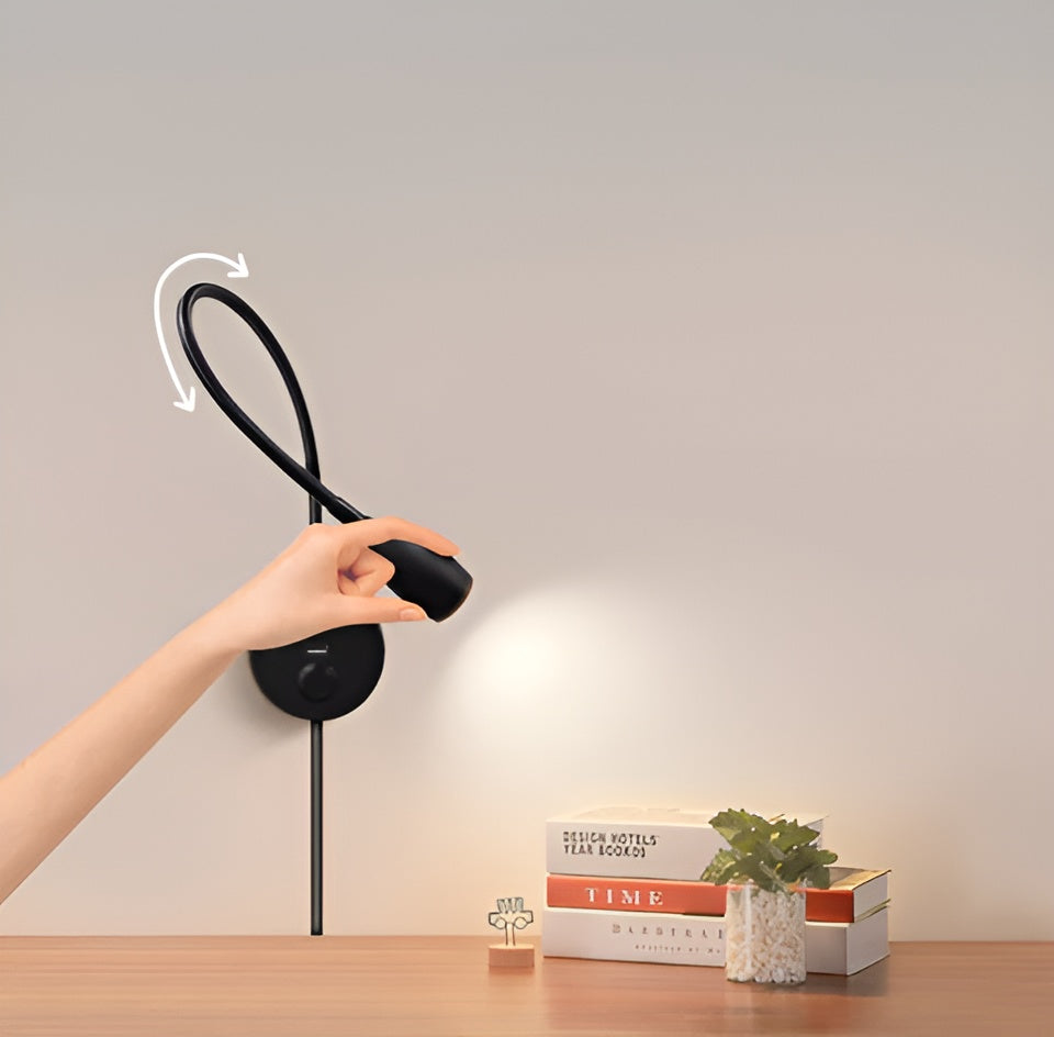 Dimbare Wandlamp met Flexibele Zwanenhals – LED Leeslamp met Touchbediening