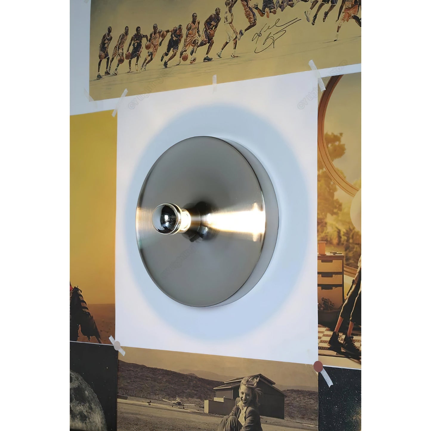 Moderne Disc Wandlamp Ijzer Wit Zwart Oranje Nikkel Messing Plafondlamp Dubbelfunctie Porches Patio Interieur Verlichting