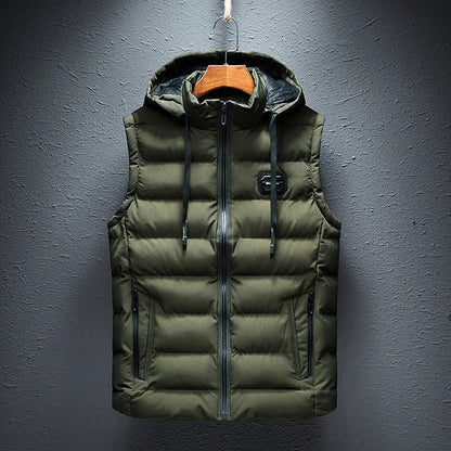 Heren Vest Mouwloos met Capuchon Sportief Design