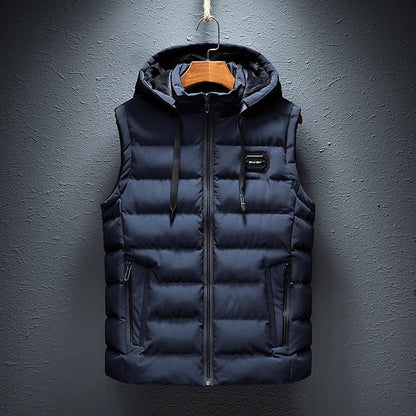 Heren Vest Mouwloos met Capuchon Sportief Design