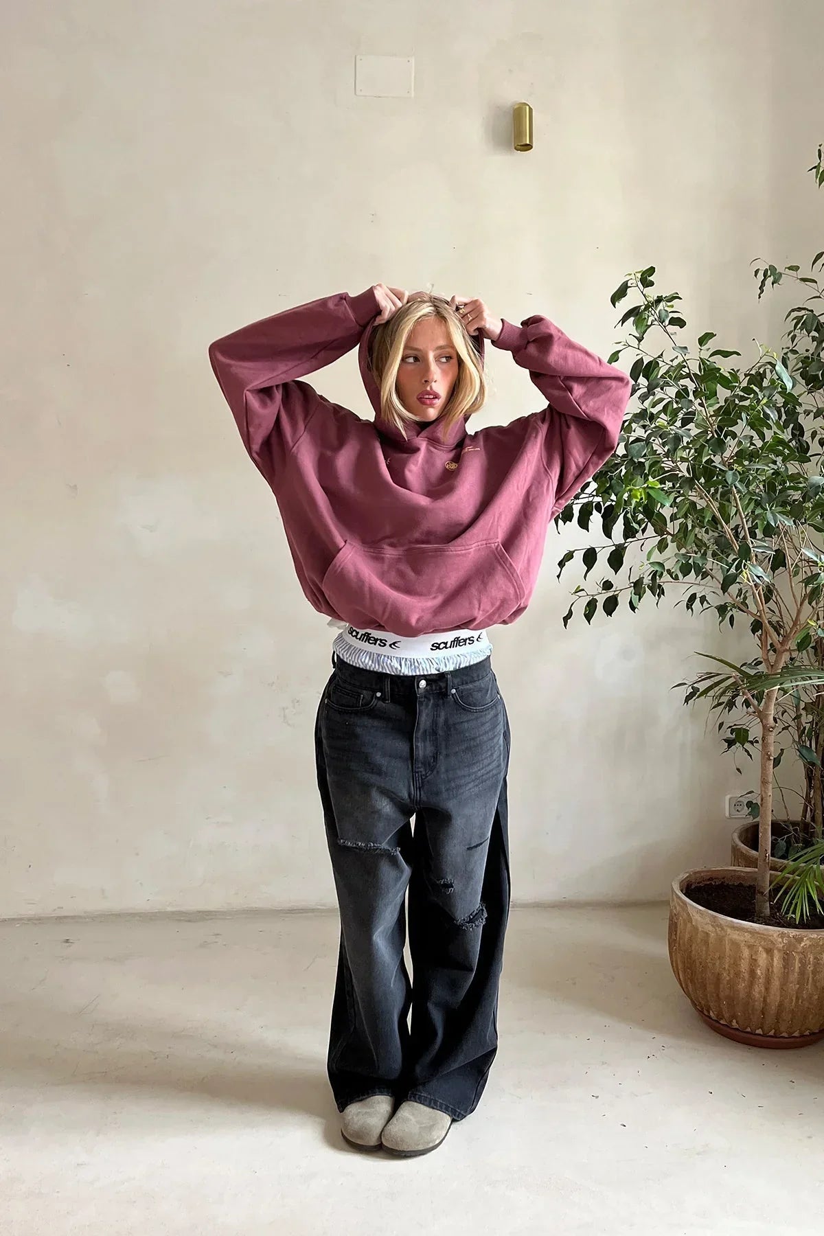Dames Hoodie Zacht Luxe Stof Relaxed Fit - StudioMarella